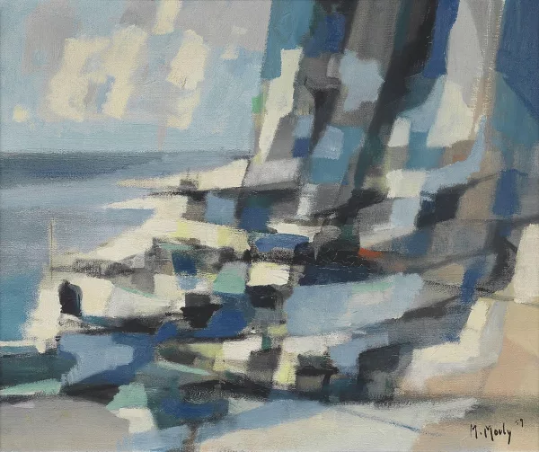 Marcel Mouly — Paysage en bord de mer