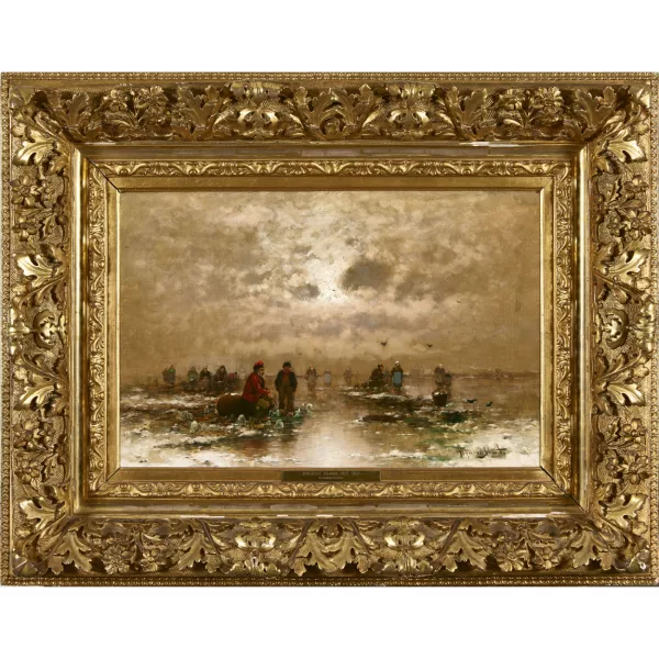 Johann Jungblut — Pêcheurs sur la glace.