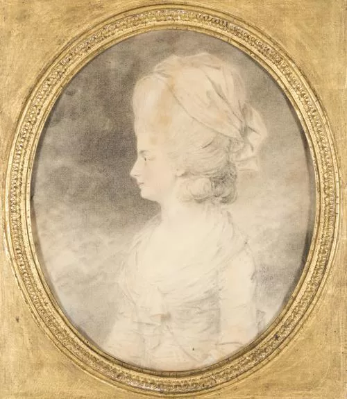 John Downman — Profil de jeune femme