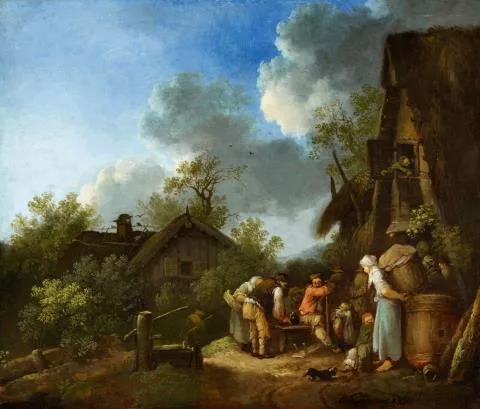 Cornelis Dusart — Vor der Schenke