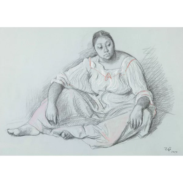 Francisco Zúñiga — Femme assise au sol