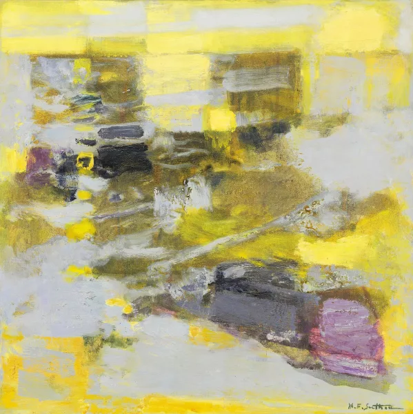 Maurice-Élie Sarthou — Composition abstraite jaune