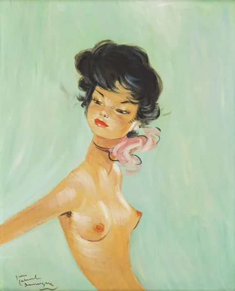 Jean-Gabriel Domergue — Portrait de femme dénudée