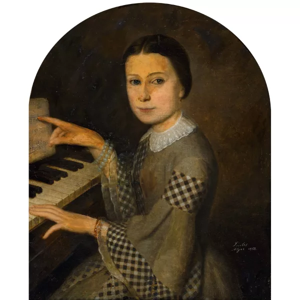 Joseph Sintès — Junge Frau am Klavier.