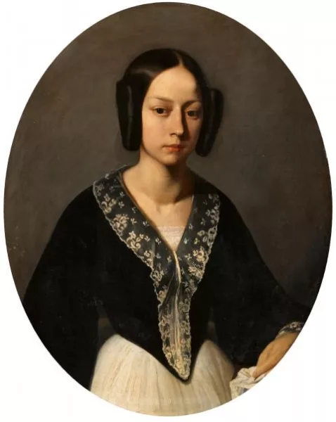 Jean François Millet — Portrait d’une dame (Madame Lefranc)