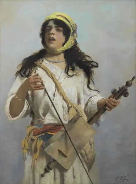 Silvestro Valeri — Jeune orientale joueuse de guembri