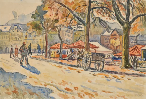 Henri de Saint-Delis — Place du marché, Honfleur