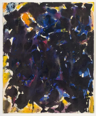 Sam Francis — Sans titre (bleu-noir), 1955