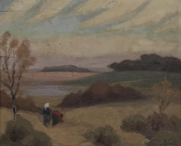 Jules-Émile Zingg — Personnages au bord d'un étang