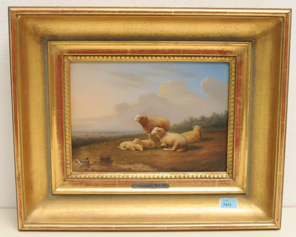François Van Severdonck — Schafe in einer Landschaft