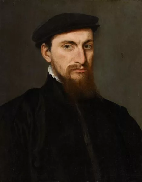 Willem Key — Bildnis einers Herren mit schwarzem Barett