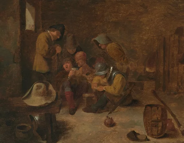Adriaen Brouwer — Nachfolger Soldaten und Bauern beim Kartenspiel