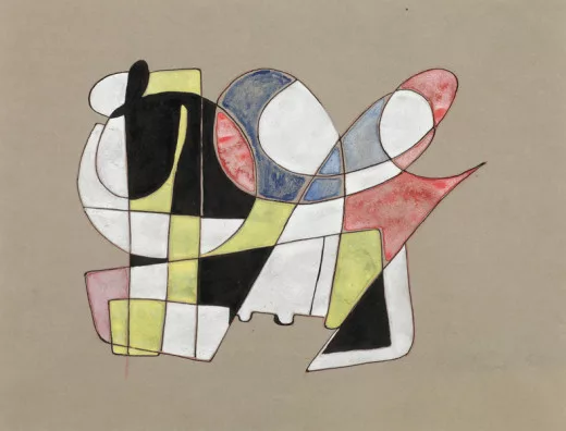 Victor Bauer — Abstrakte Komposition, 1953
