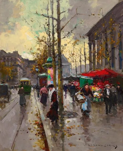Édouard Cortès — Place de la Madeleine, Marché aux Fleurs