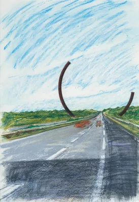 Bernar Venet — Projet d’autoroute Orly-Paris A6, 1984