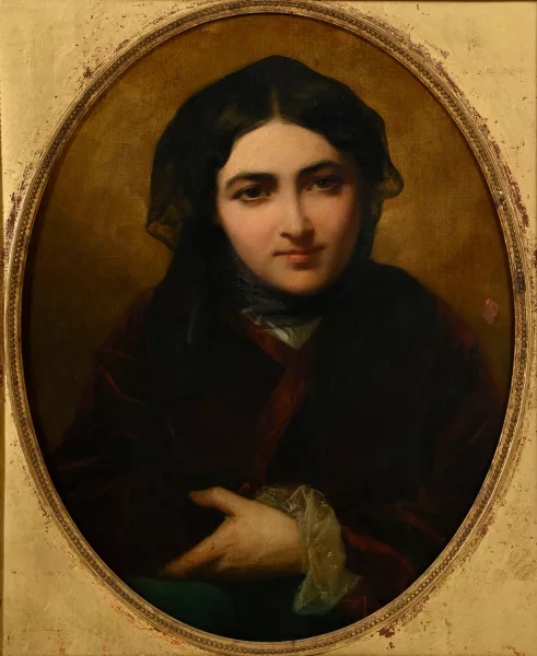 Charles Landelle — Attribué à Charles Landelle — Portrait d'une jeune femme