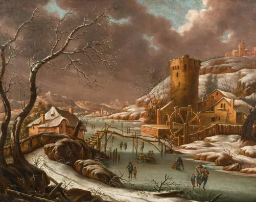 Antoine Frederic Harms — Winterliche Landschaft