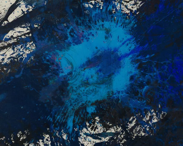 Yves Corbassière — Composition en bleu,