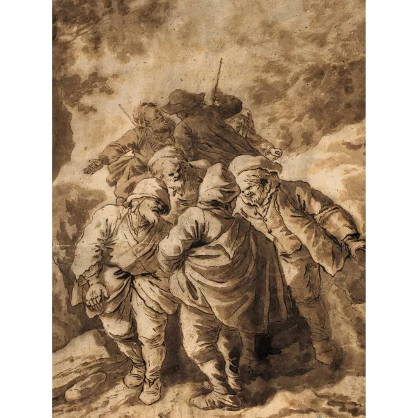 Cornelis Dusart — CORNELIS DUSART zugeschrieben — Figurengruppe mit Bauern