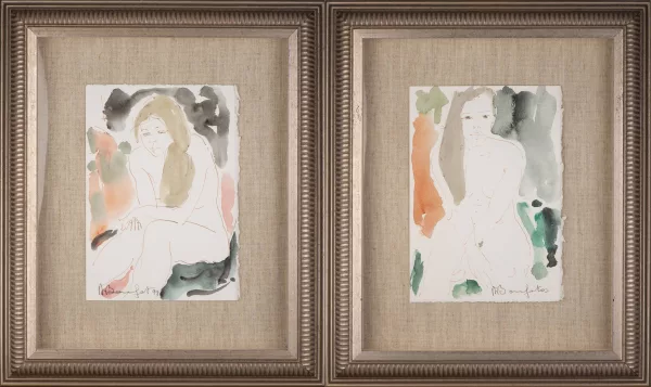Alain Bonnefoit — Alain Bonnefoit (1937-) paire de nus féminins