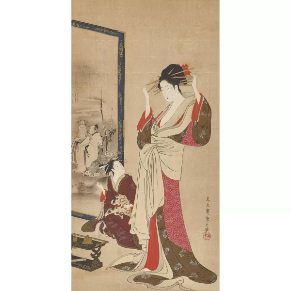 Hosoda Eishi — Lot comprenant : D’après EISHI HOSODA — Zwei Kurtisanen (Oiran).