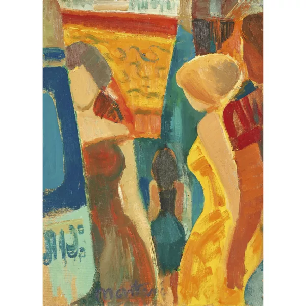 Roger Montané — "À la descente du marché".
