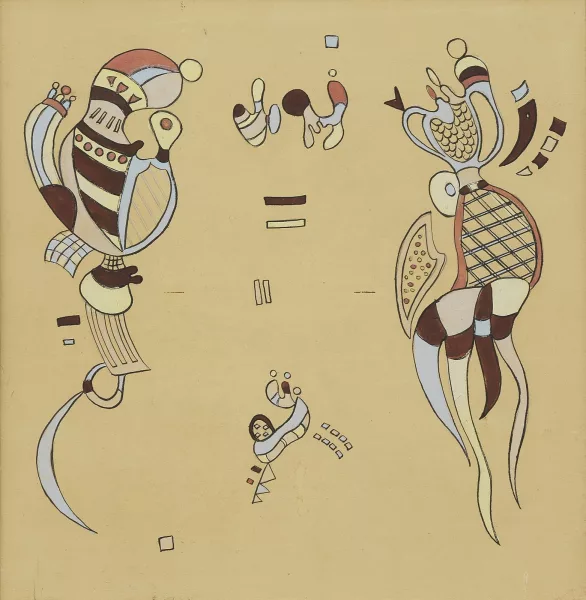 Wassily Kandinsky — Design for an armchair or sketch for fabric