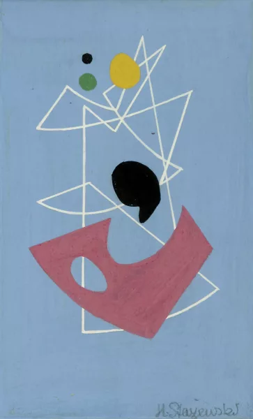 Henryk Stazewski — Composition avec rouge