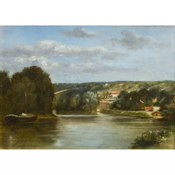 Stanislas Lépine — Entourage de Stanislas Lépine — Bord de rivière