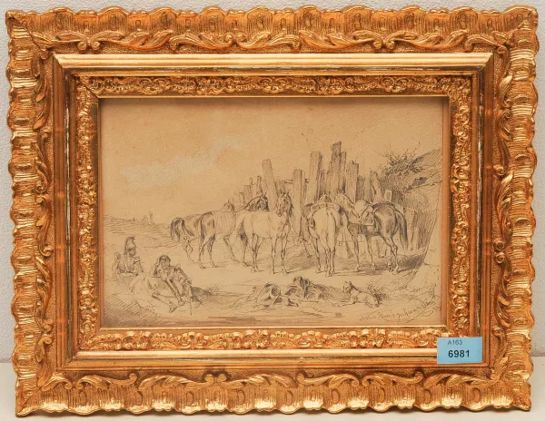 Josef Anton Strassgschwandtner — Rastende Kavalleristen