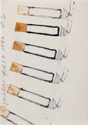 Donald Sultan — Cigarettes, 1997
