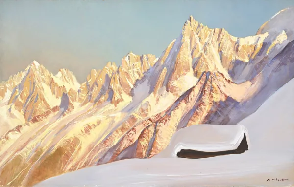 Marcel Wibault — La chaîne des aiguilles de Chamonix et l'aiguille Verte