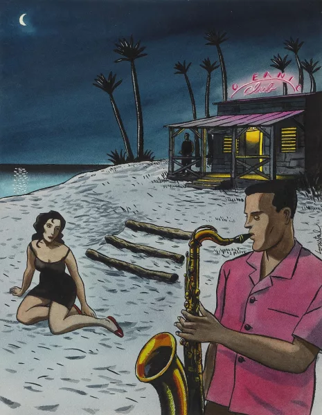 Loustal — Saxophoniste et demoiselle