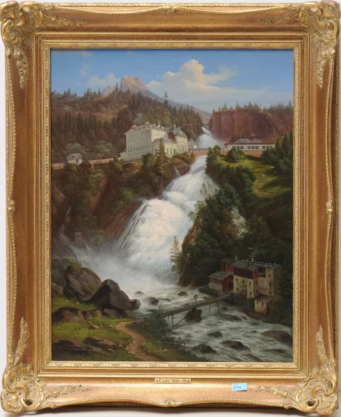 Emil Ludwig Löhr — Bad Gastein mit Wasserfall