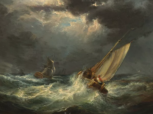 James Wilson Carmichael — Attribué à Carmichael, James Wilson — zugeschrieben Schiffe in stürmischer See