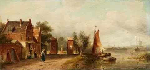 Charles Leickert — Flusslandschaft