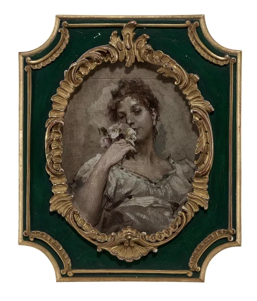 Frederick Hendrik Kaemmerer — Jeune femme au bouquet de fleurs blanches