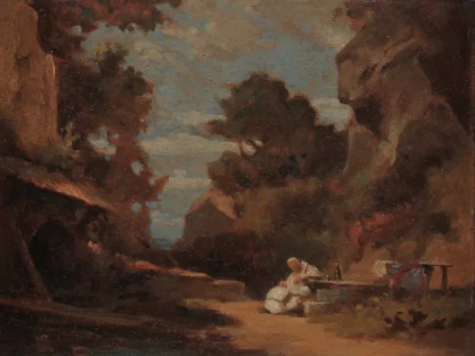 Carl Spitzweg — Der Einsiedler bei der Weinprobe, Um 1875.