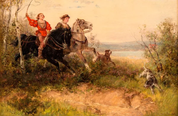 Wilhelm Carl Räuber — Scène de chasse à courre