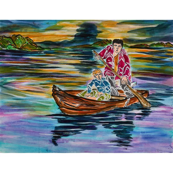 SEO — Deux hommes dans un bateau à rames