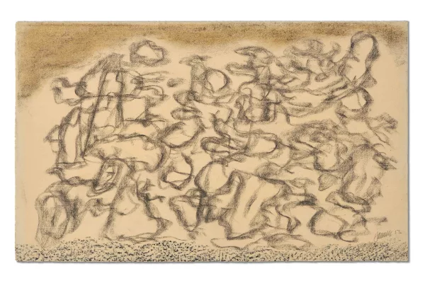 Willi Baumeister — Linienfiguren in Bewegung mit Horizont