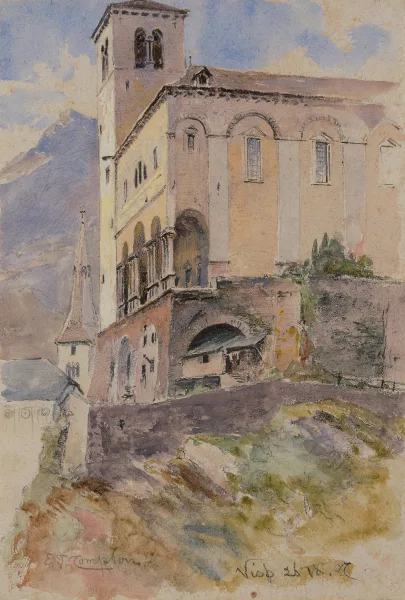 Edward Theodore Compton — Visp", Blick auf die Kirche St