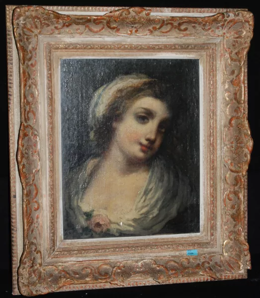 Jean-Baptiste Greuze — Dans le goût de Jean-Baptiste Greuze — Portrait d'une jeune femme