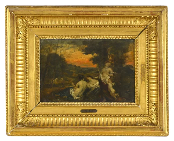 Narcisse Virgilio Díaz — Attributed to Narcisse Virgile Diaz De La Peña — Callisto yields to Love