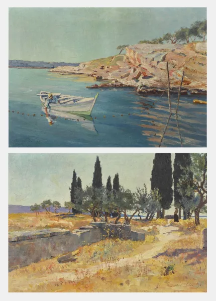 Paul Aubin — Deux vues de paysage du Sud