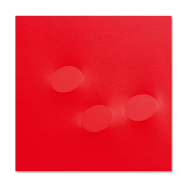 Turi Simeti — Trois ovales rouges, 2008