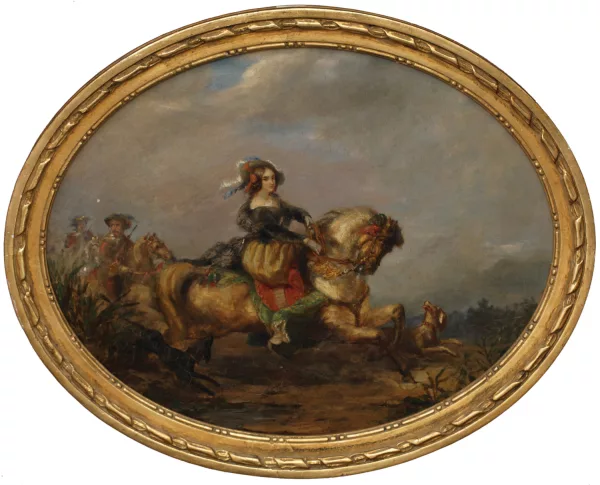 Théodor Schaepkens — Cavalière, partie de chasse,
