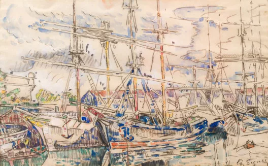 Paul Signac — Saint-Malo, les terre-neuvas, vers 1928