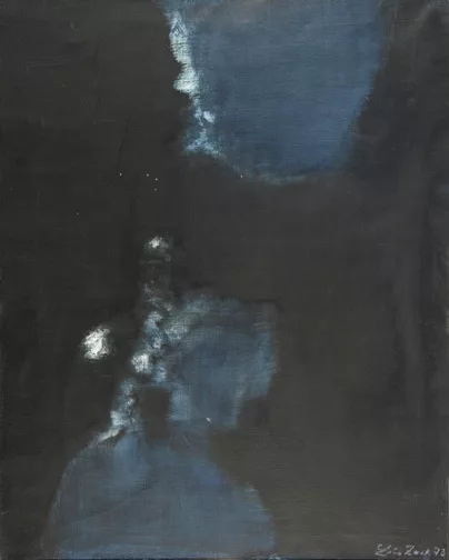 Léon Zack — Composition bleue, 1973