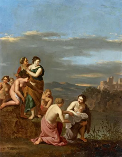 Toussaint Gelton — Die Auffindung des Mosesknaben